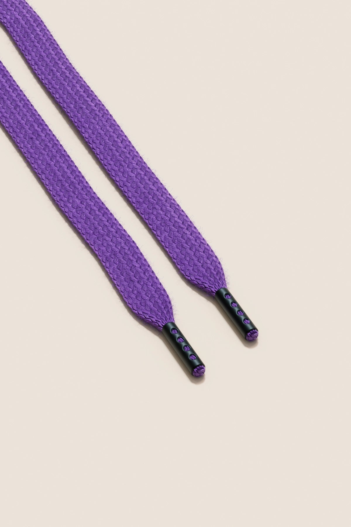 Senkels Purple Sneaker Shoelaces with Black Matte Aglets