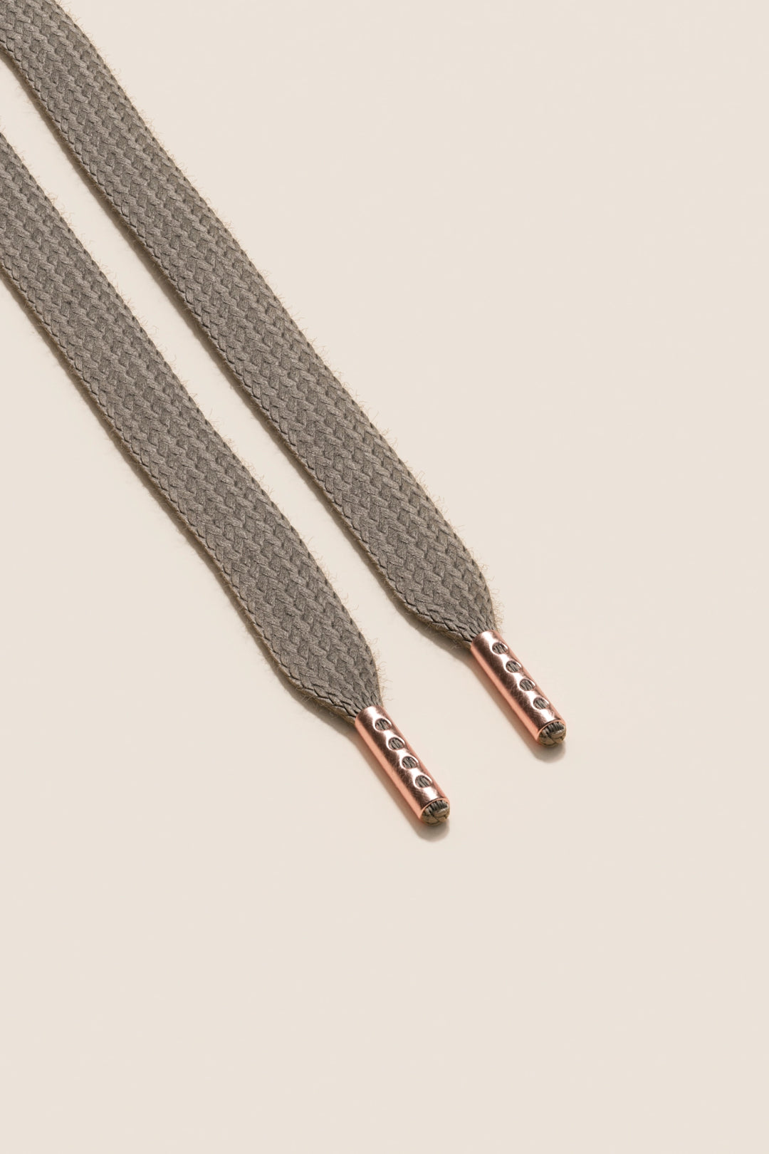 Senkels Graphite Grey Sneaker Shoelaces with Rose Gold Aglets