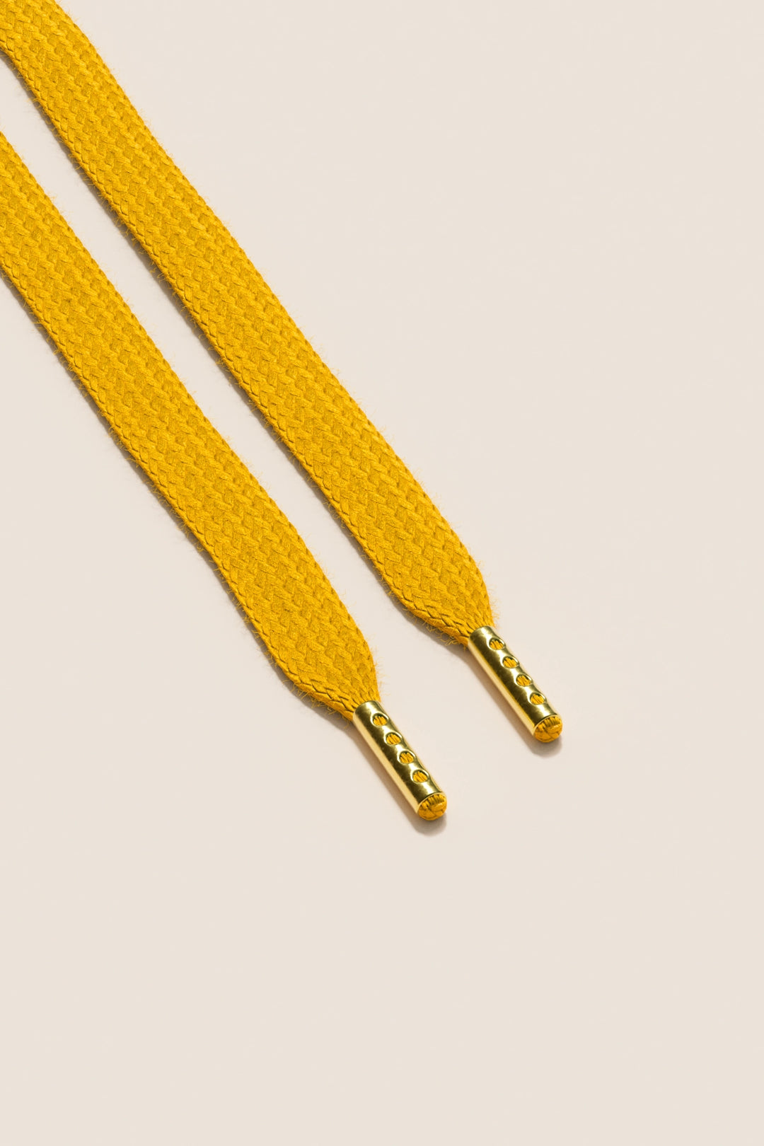 Senkels Yellow Sneaker Shoelaces with Gold Aglets
