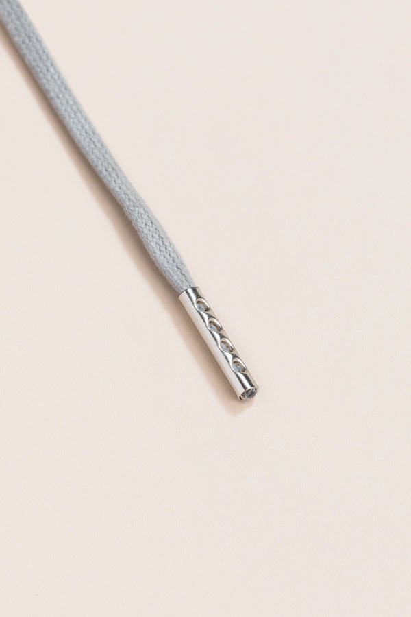 Aluminium Grey - Round Waxed Shoelaces | Senkels