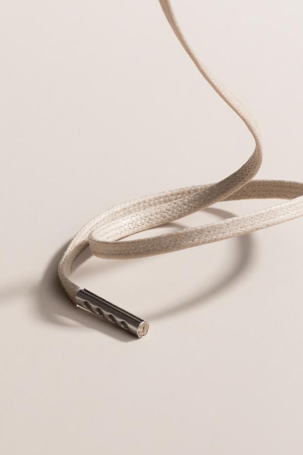 Bone White - 3mm Flat Waxed Shoelaces