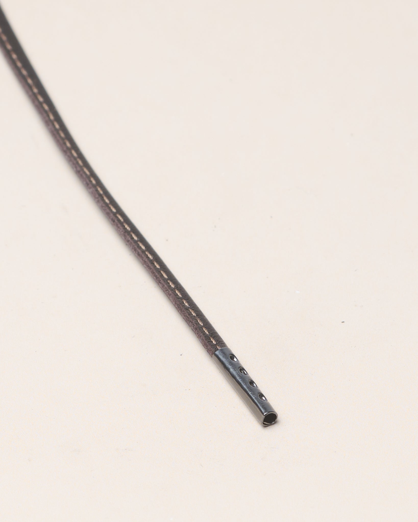 Dark Brown - 4mm Stitched Leather Shoelaces